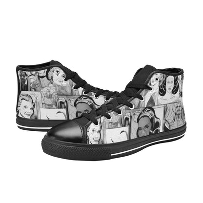 MEN'S Cc Pop Art 2 High Top Canvas Surreal Custom Sneakers