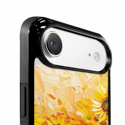 iPhone 17 Air Case — Impressionist Sunflower Brushstroke Pattern Hundreds Floral, Custom Made Phone Cover