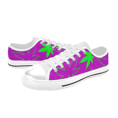 WOMEN'S Cc Weed 420 Art Canvas Neon Fantasy Sneakers