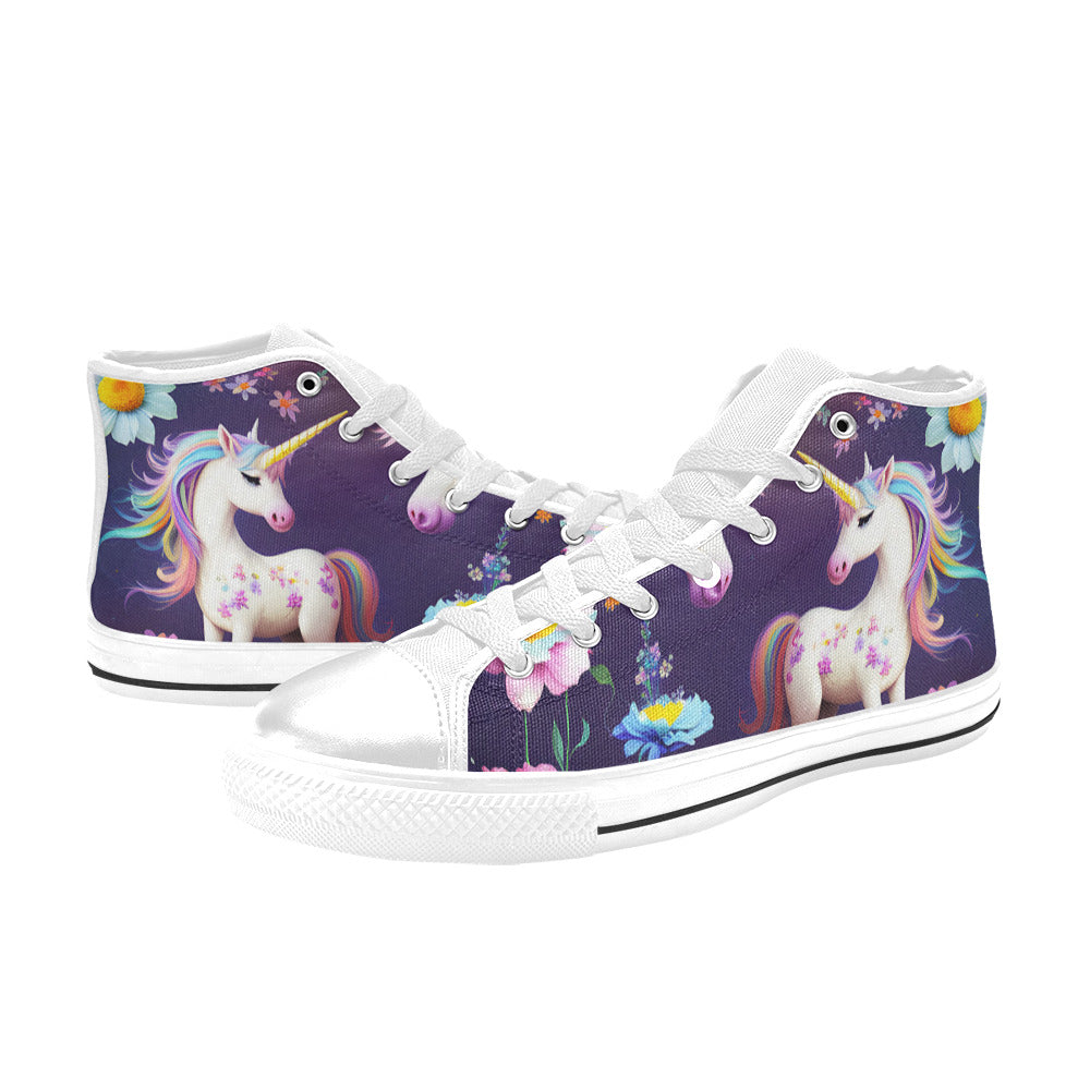 MEN'S Unicorns Please Men’S High Top Canvas Grunge Custom Sneakers