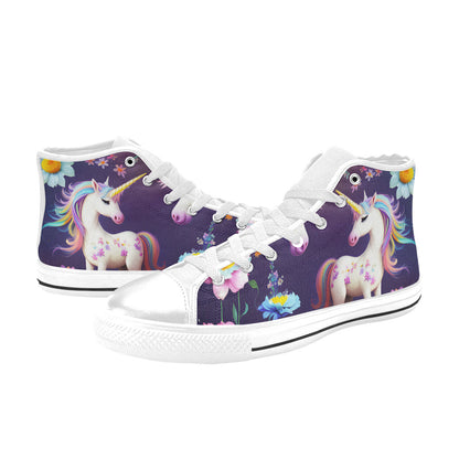 MEN'S Unicorns Please Men’S High Top Canvas Grunge Custom Sneakers