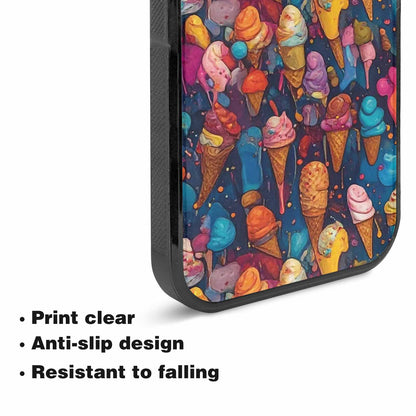iPhone 15 Case — Ice Cream Motif Ice Cream Motifs, Custom Designed Case Cover