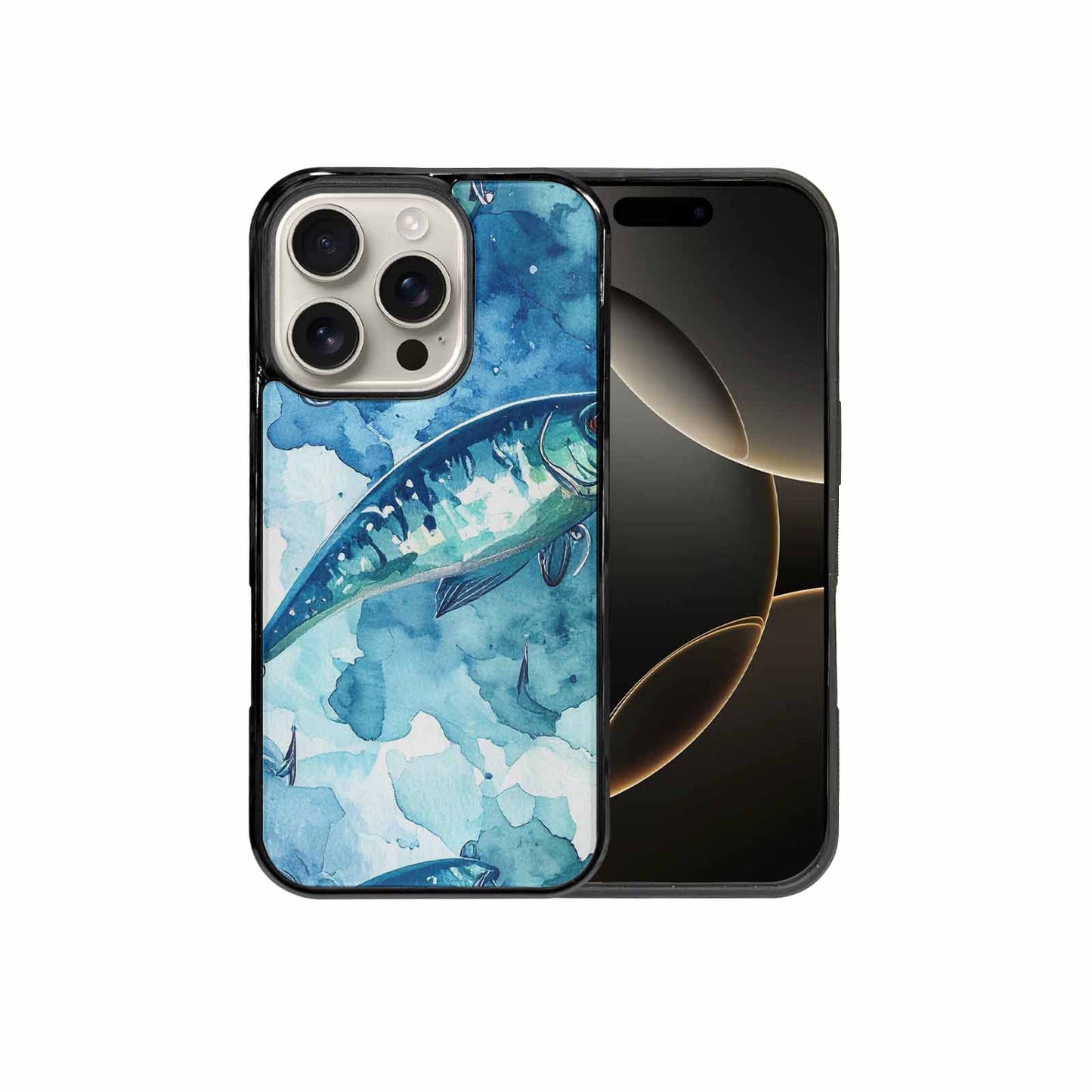 iPhone 16 Pro Case — Fishing Lure And Hook Pattern Seamless, Customized Protective Case