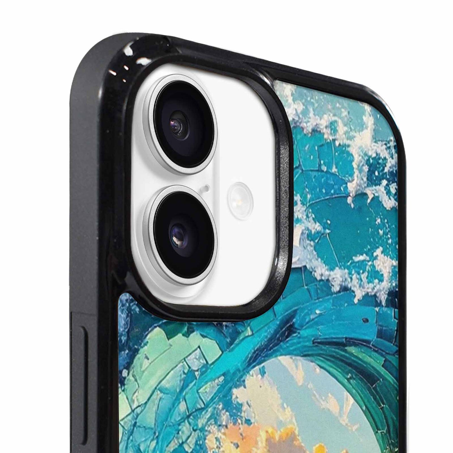 iPhone 17 Case — Wave Crest Splash Wave Watercolor Abstract, Customized Protective Case