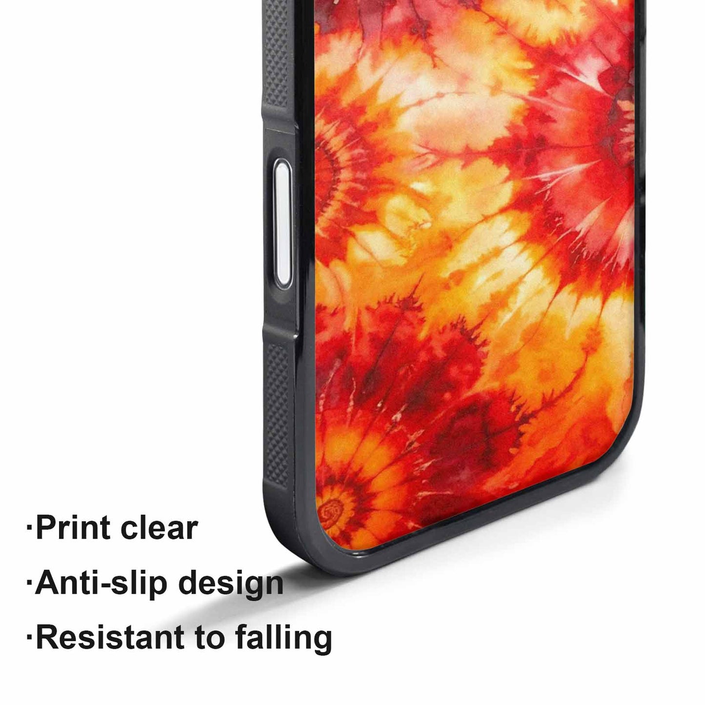 iPhone 17 Pro Max Case — Tie Dye Red Orange Tie Dye, Original Design Phone Case