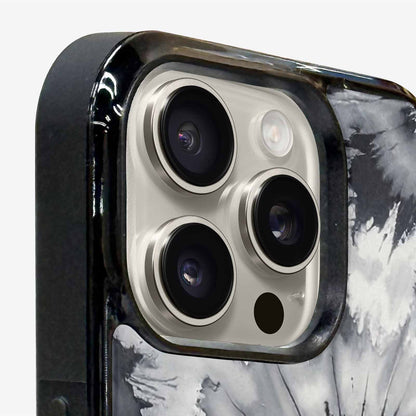 iPhone 16 Pro Max Case — Tie Dye Black And Gray Blended, Unique Phone Case Design