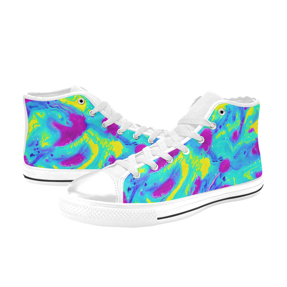MEN'S Tie Dye Splash Retro High Top Canvas Y2K Sneakers