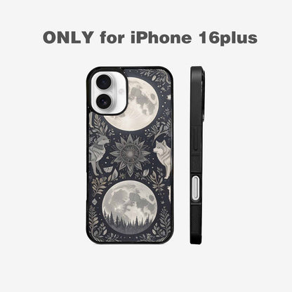 iPhone 16 Plus Case — Wolves Everywhere Collage Overlap Small Wolf, Custom Made Phone Cover