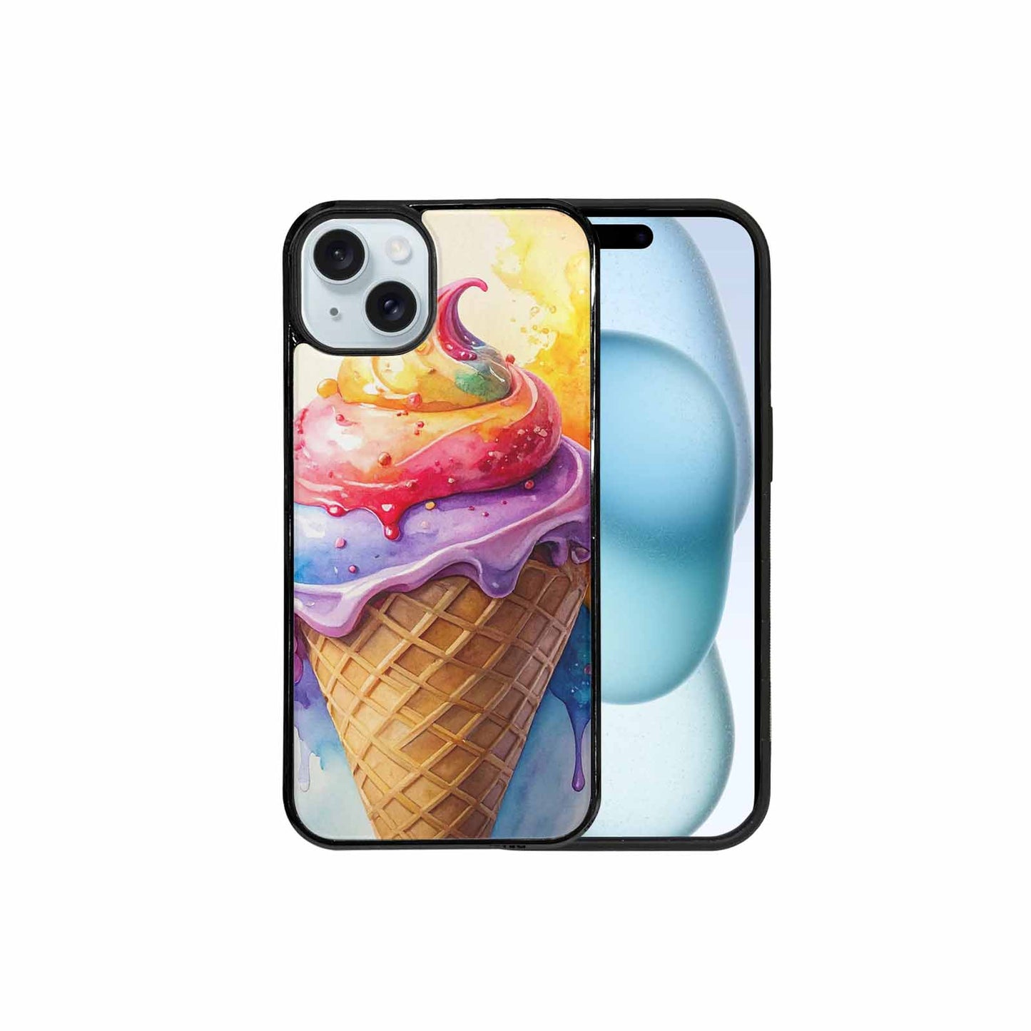 iPhone 15 Plus Case — Melting Icecream Collage Custom, Custom Art Phone Cover