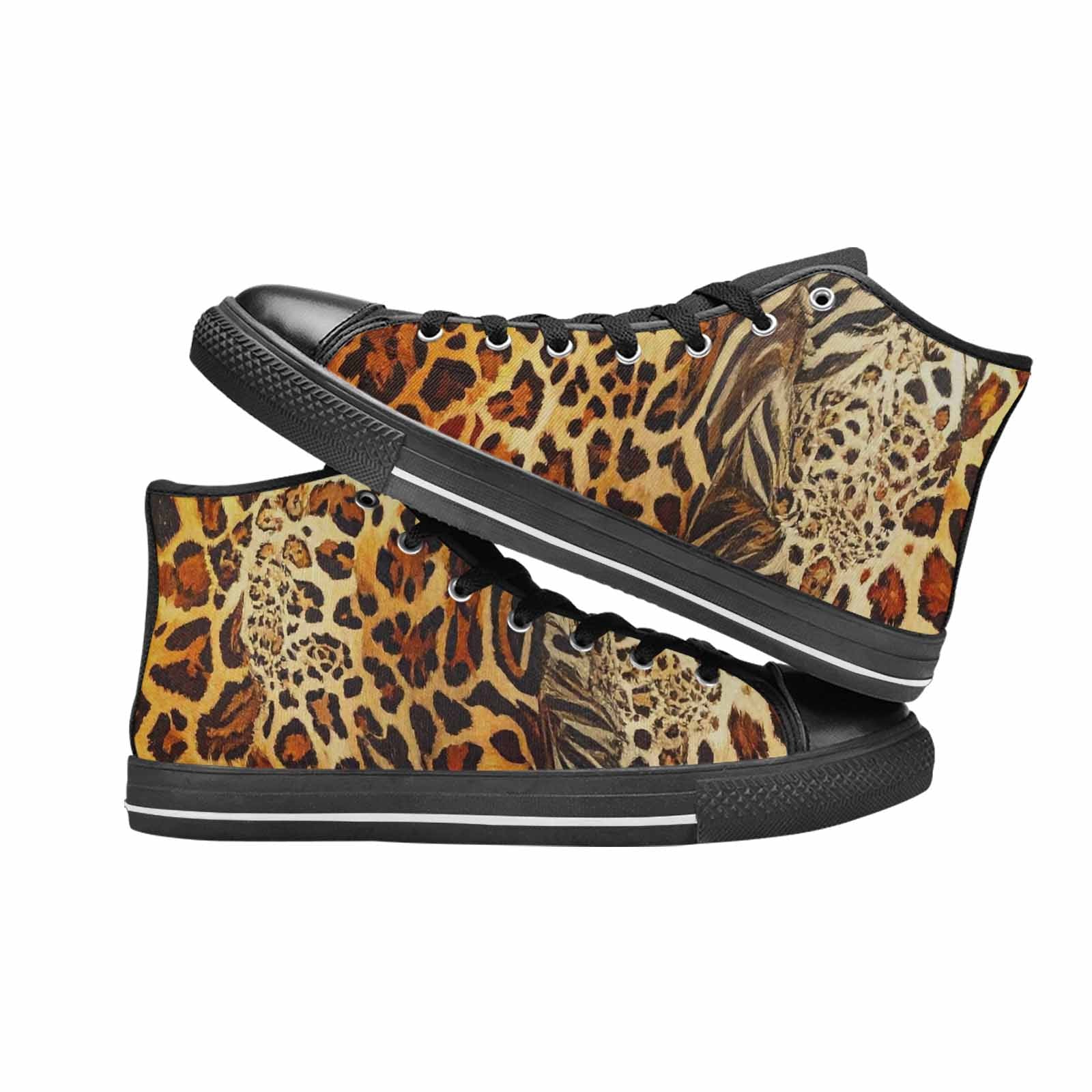 MEN'S Animal Print High Top Canvas Neon Fantasy Shoes
