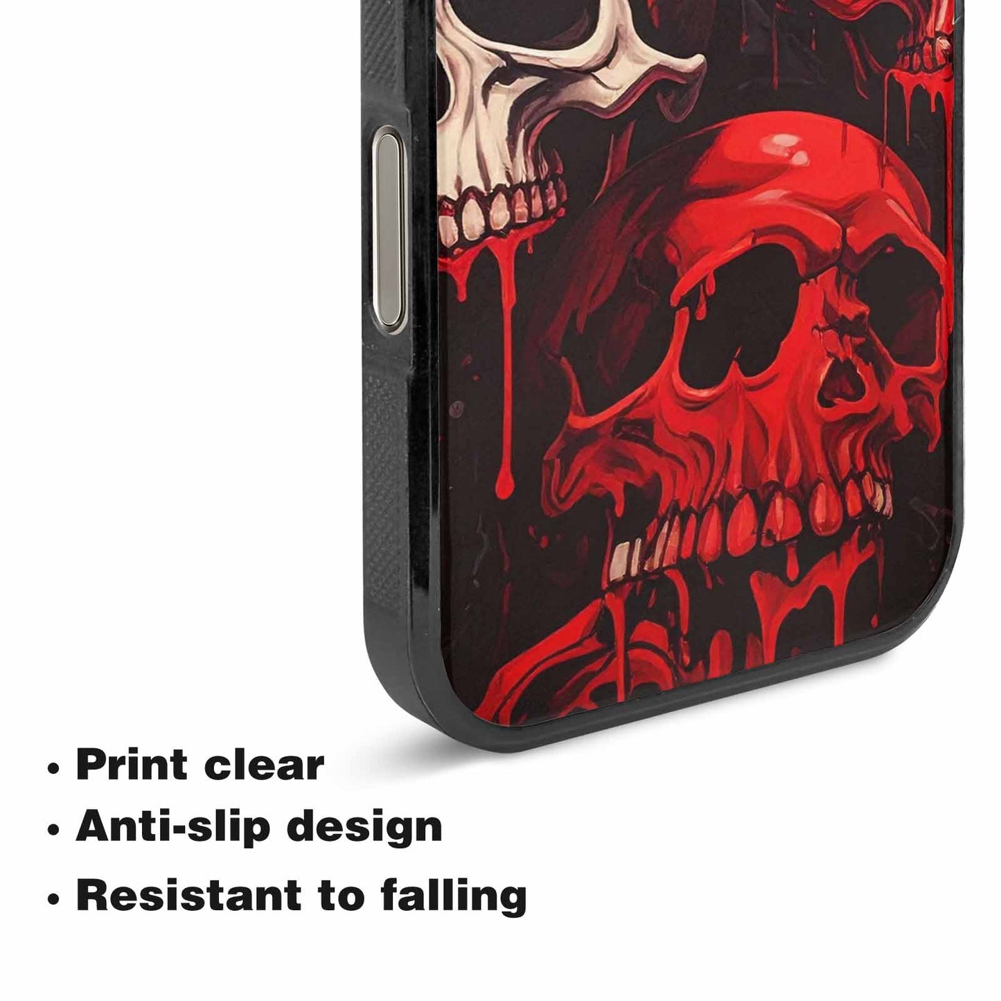 iPhone 16 Pro Case — 1000\'s Of Skulls Overlapping Eachother Everywhere, Personalized Phone Case