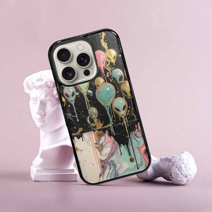 iPhone 16 Pro Case — Aliens Marblemelting Aliens Pa 7eb Personalized, Custom Art Phone Cover