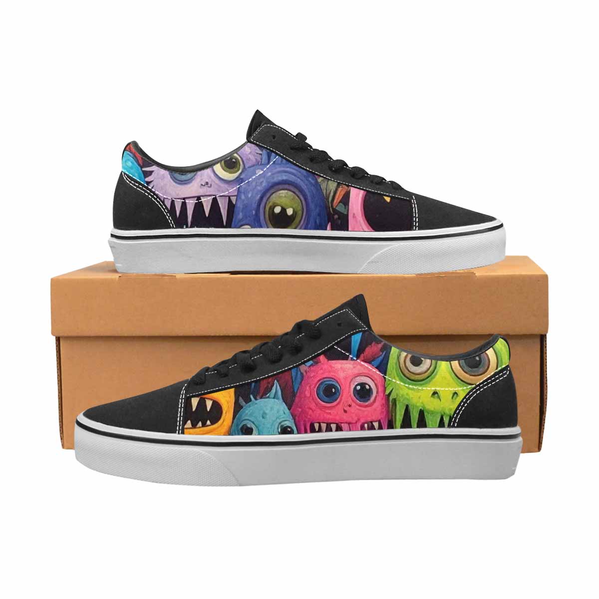 WOMEN'S Multi Lace-Up Canvas Melting Art Sneakers