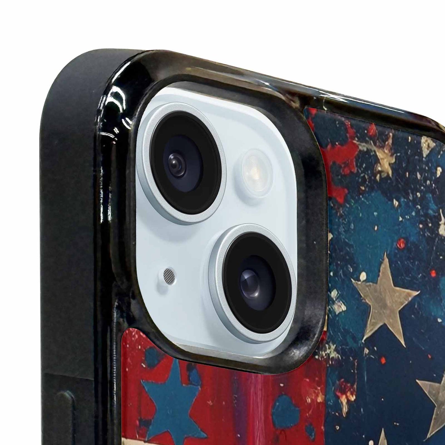 iPhone 15 Plus Case — Patriotic Stars And Stripes American Stars, Custom Print Case Cover