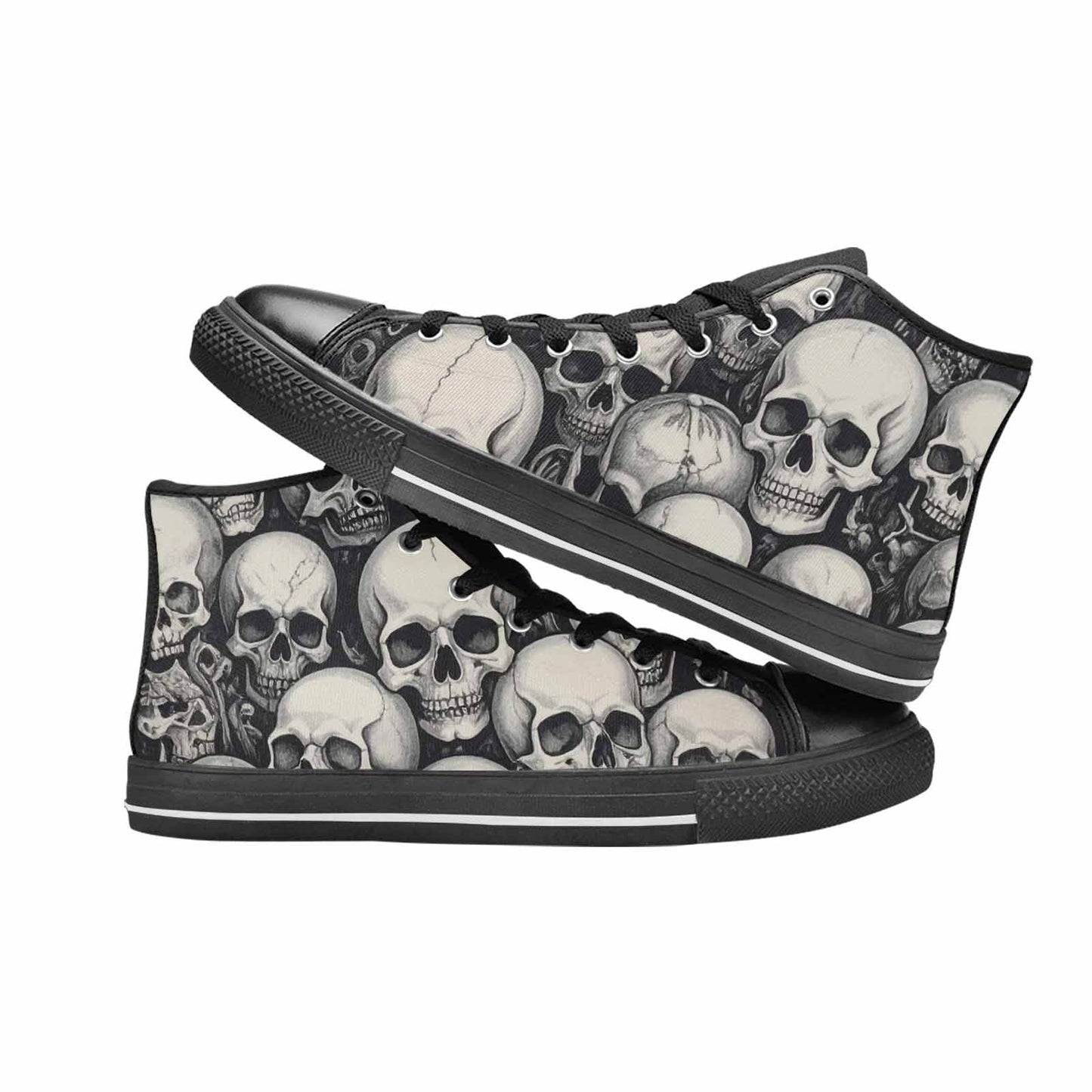 MEN'S Skulls - Classic High Top Canvas Dark Academia Sneakers
