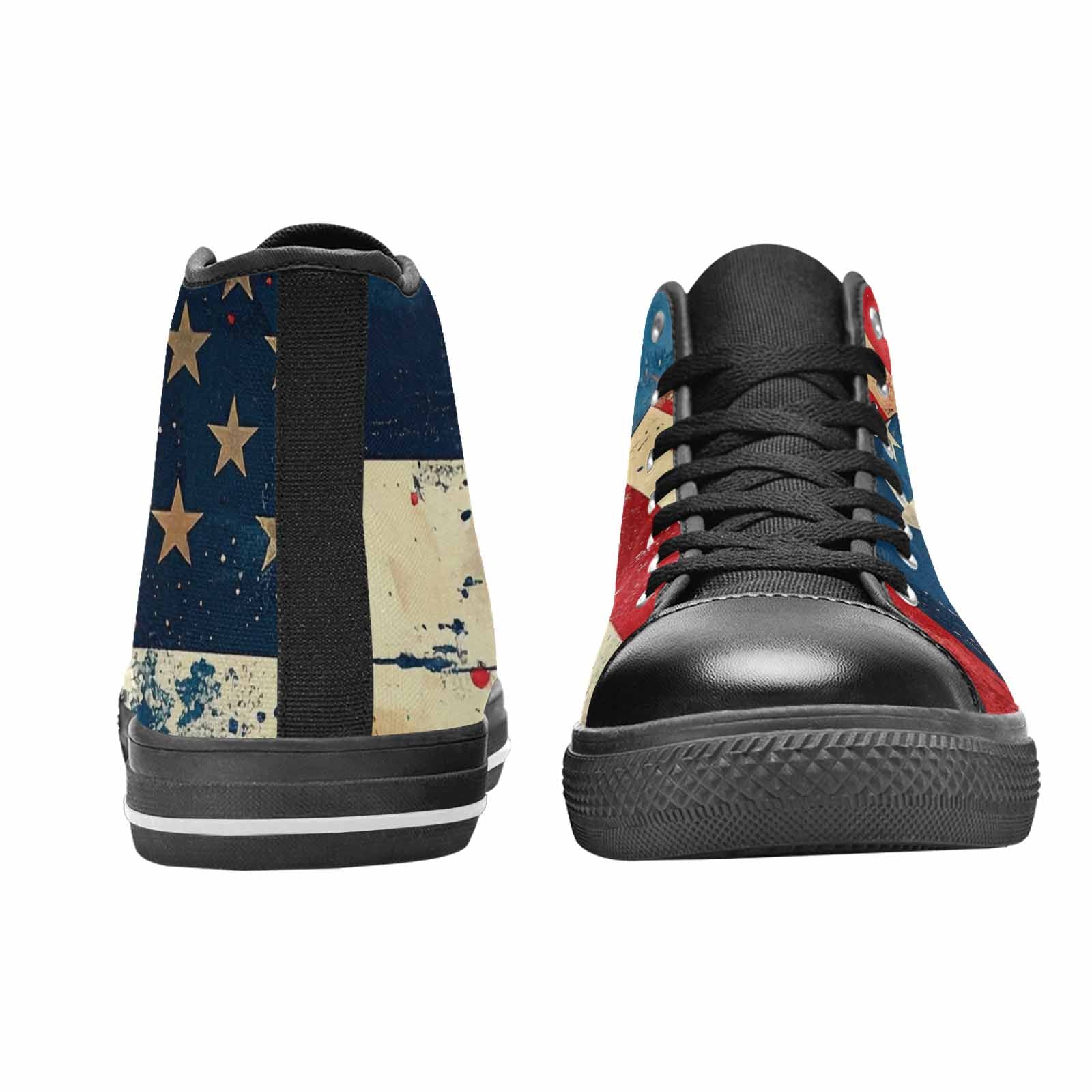 MEN'S American Flag Stars High Top Canvas Cottagecore Custom Sneakers
