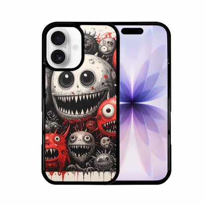 iPhone 17 Case — Black &amp; Red Ink Original Art, Custom Art Phone Cover