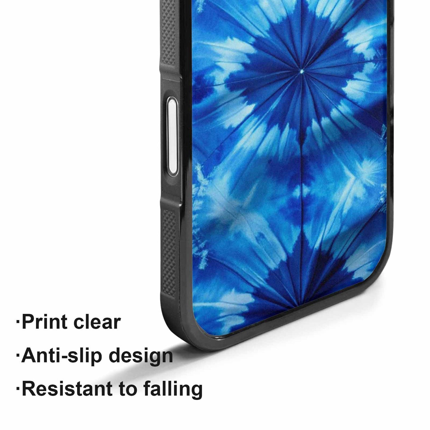 iPhone 17 Case — Tie Dye Shibori Indigo Tie Dye, Personalized Phone Case