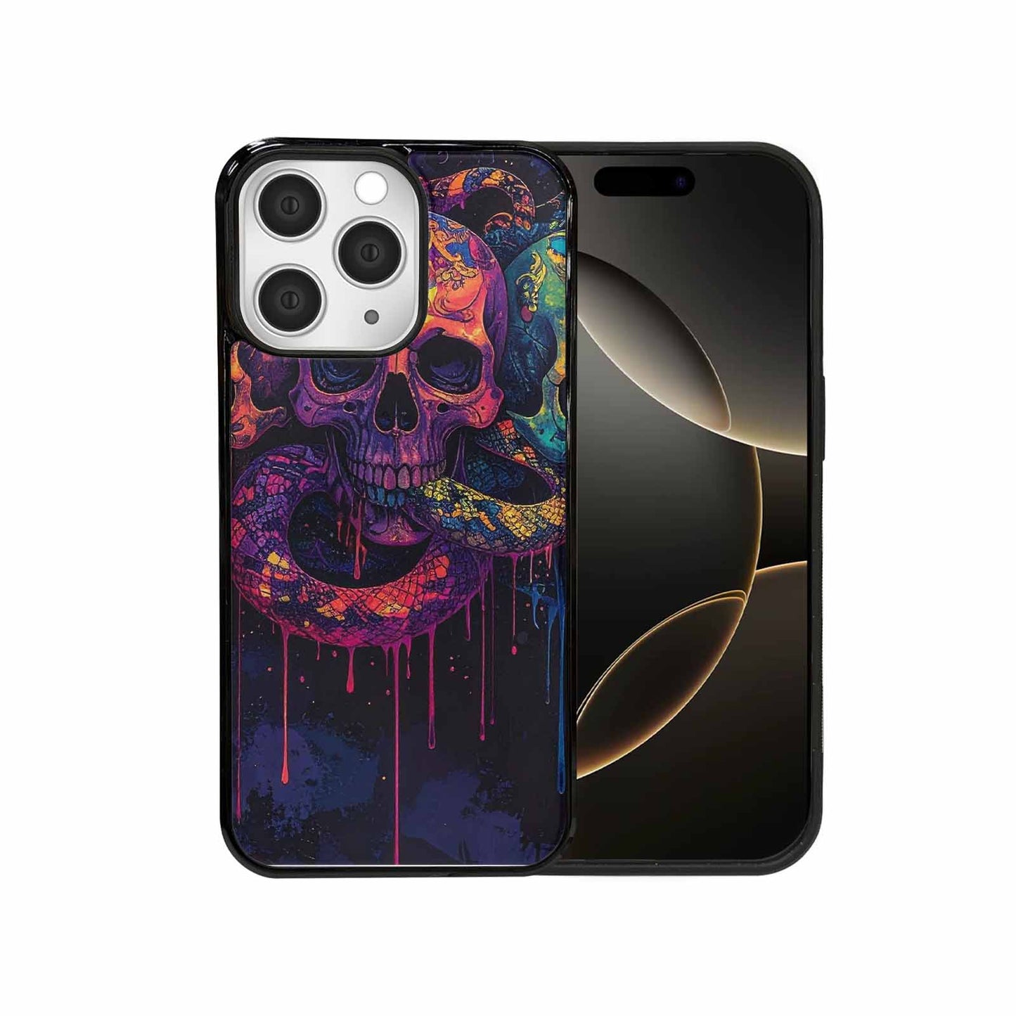 iPhone 15 Pro Max Case — Snakes And Skulls And Snakes Skulls, Customized Protective Case