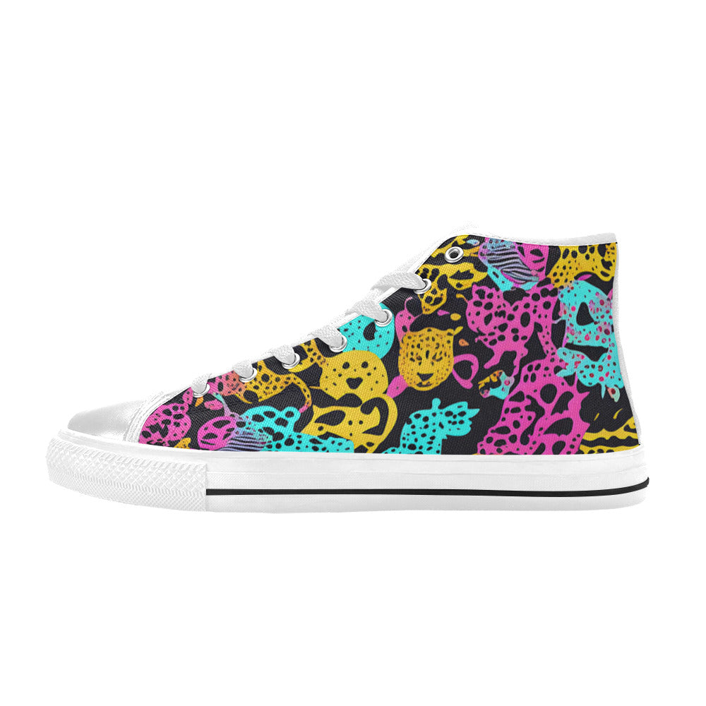 WOMEN'S Animal Print Art High Top Canvas Vivid Custom Shoes