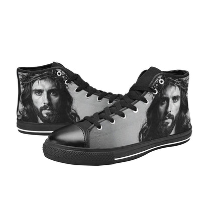 WOMEN'S Jesus37 High Top Canvas Grunge Custom Shoes