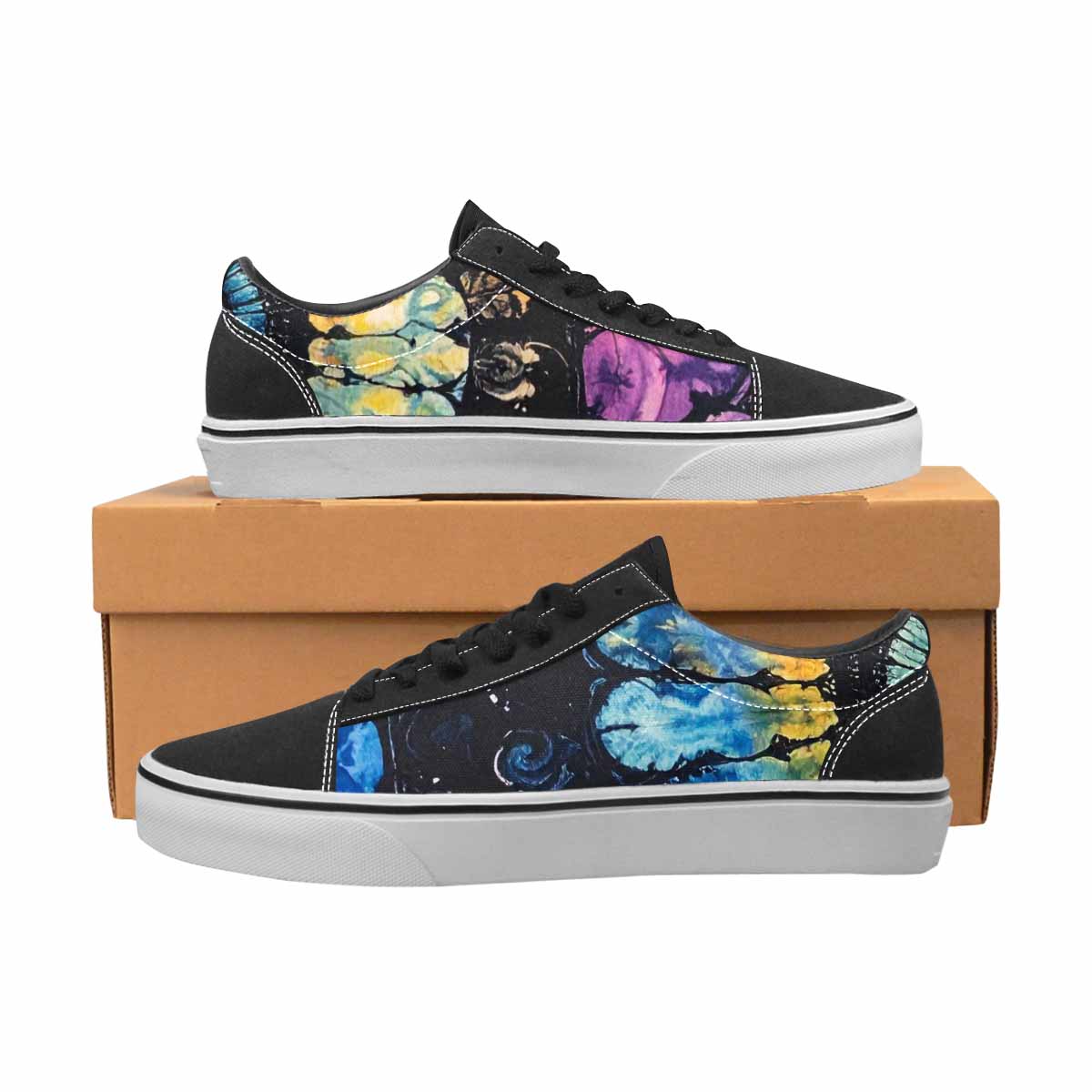 WOMEN'S Tie Lace-Up Canvas Dark Academia Sneakers