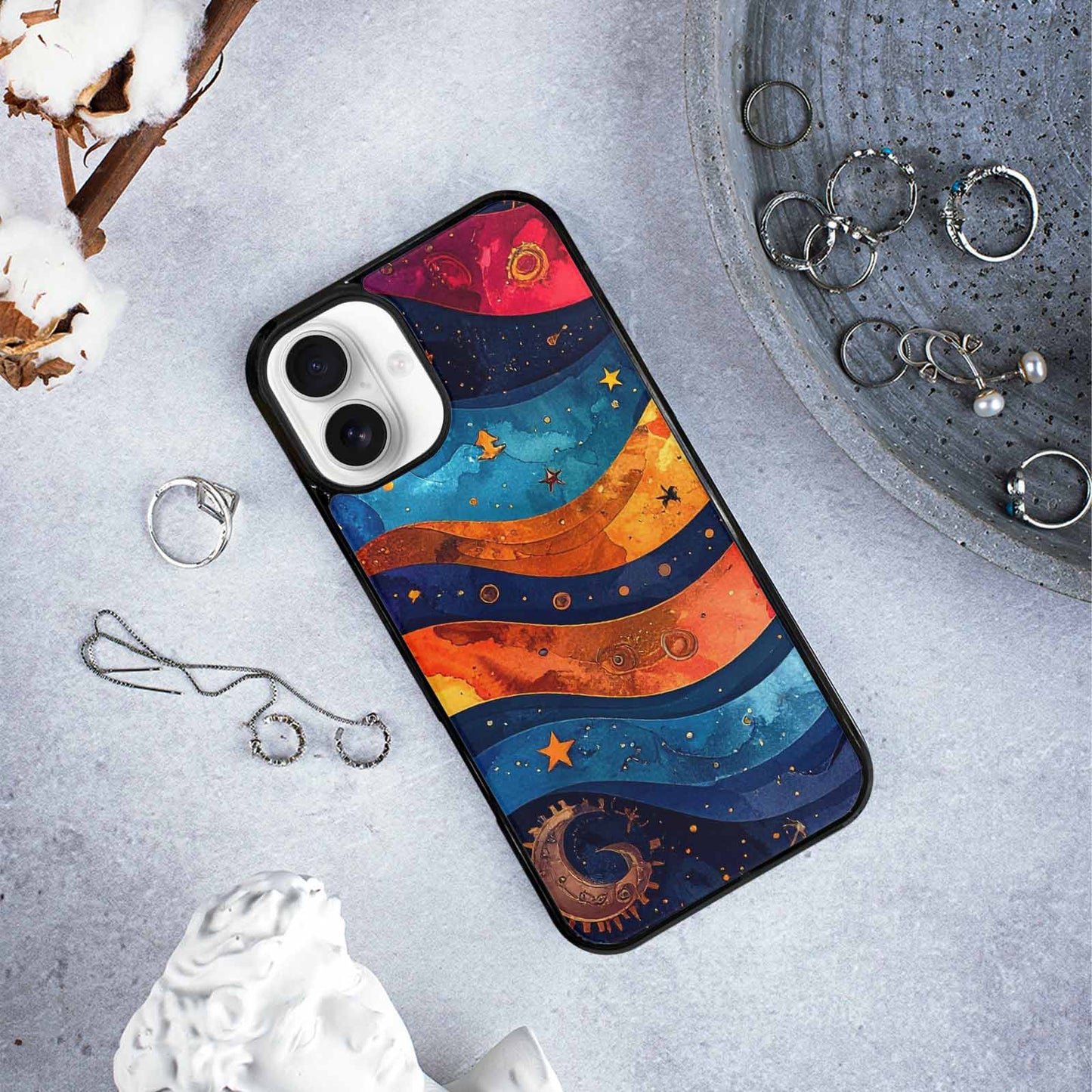 iPhone 16 Plus Case — Steampunk Galaxy, Custom Made Phone Cover