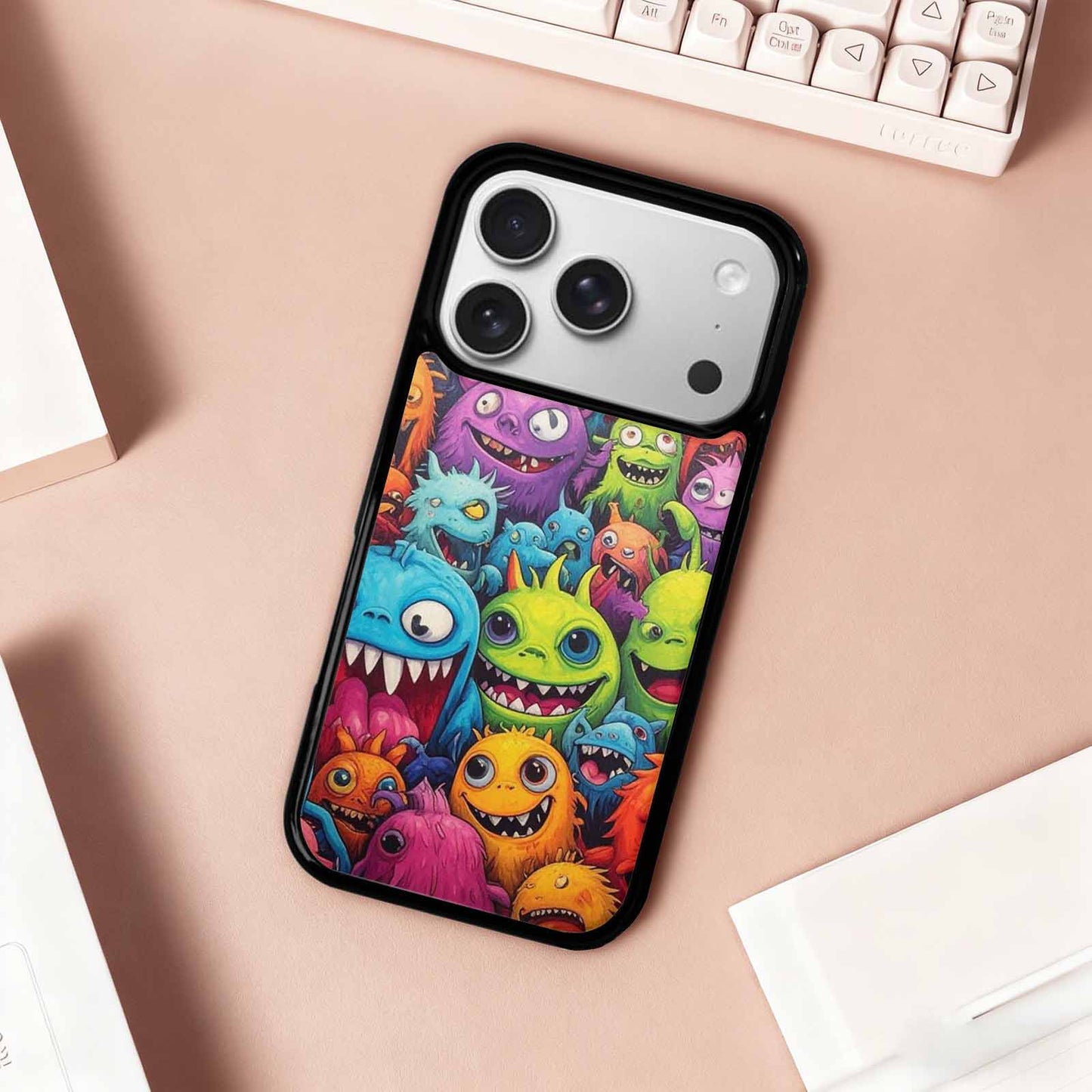 iPhone 17 Pro Case — Monsters General Cartoon Monsters Pattern Cartoon, Custom Art Phone Cover