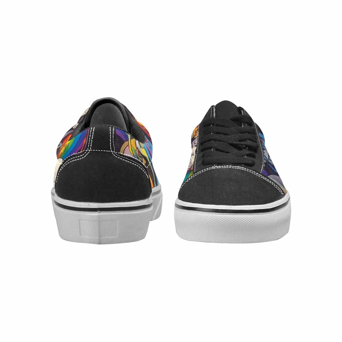 WOMEN'S Rainbow From Skull S Lace-Up Canvas Y2K Custom Shoes