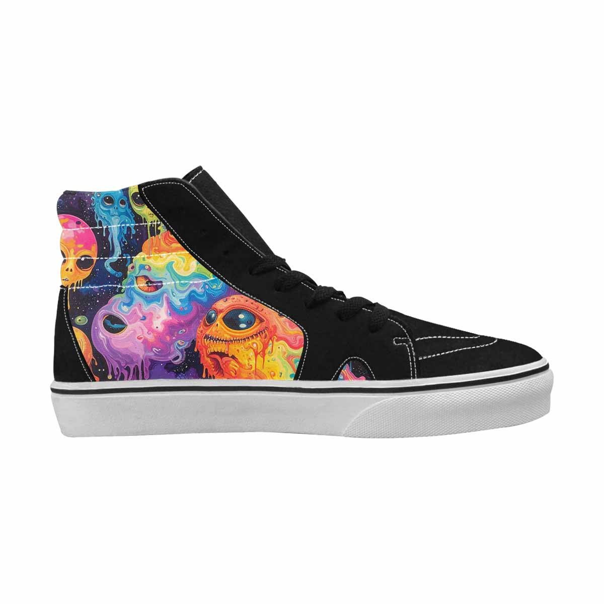 MEN'S Aliens  Tie Dye High Top Canvas Surreal Shoes
