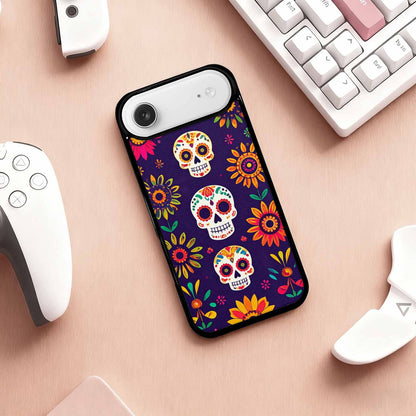 iPhone 17 Air Case — Sunflowers And Skulls Gothic Skulls, Unique Phone Case Design