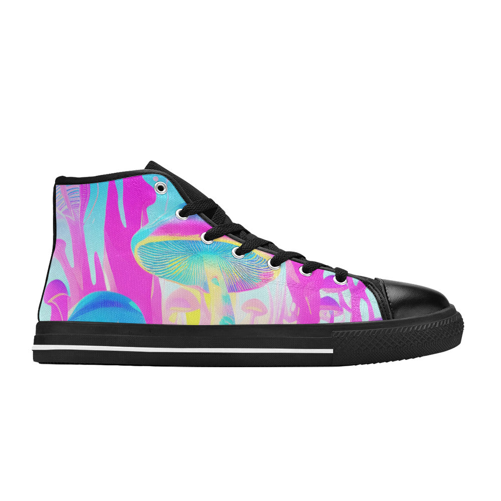 MEN'S Cc Mushroom Art Men’S High Top Canvas Grunge Custom Shoes