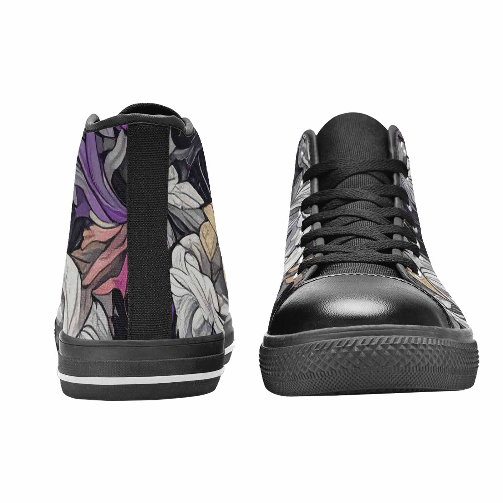 MEN'S Asexual Flag Color High Top Canvas Aesthetic Custom Shoes