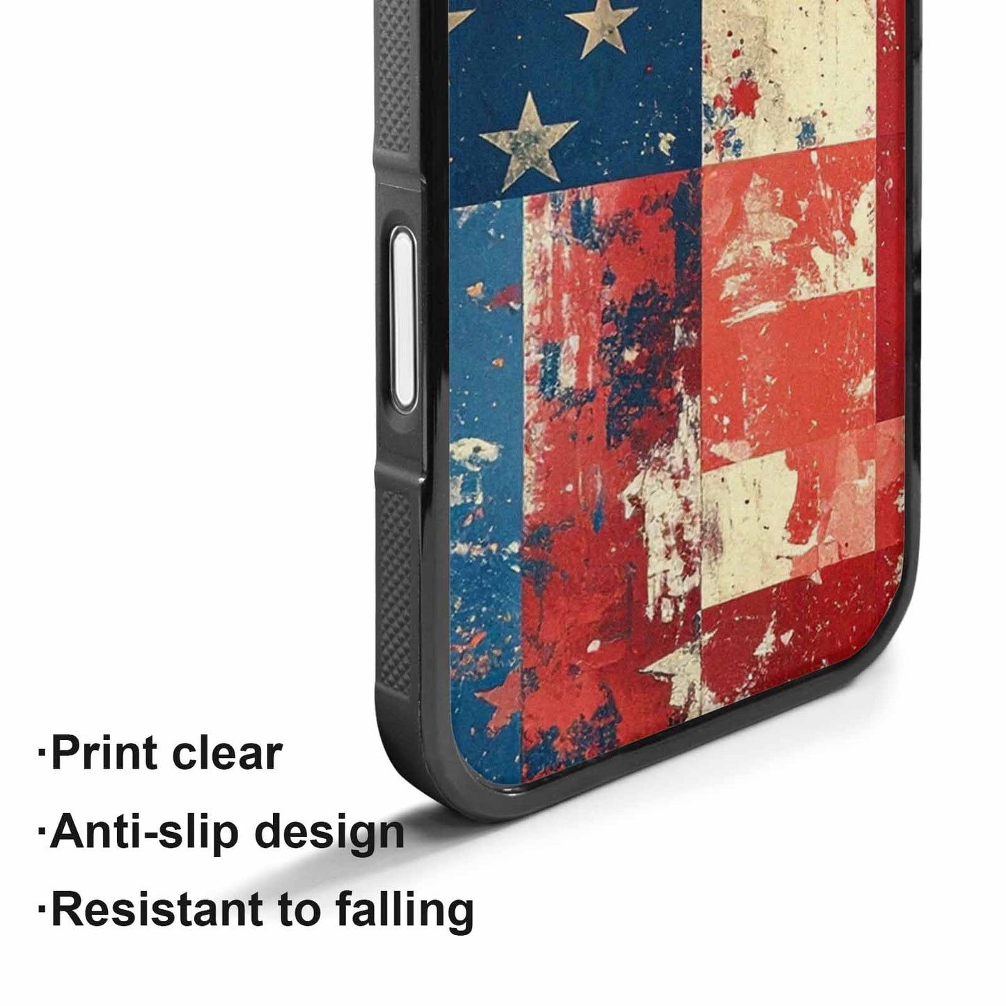 iPhone 17 Case — Small American Flag Stars Galaxy Space, Custom Printed Phone Case