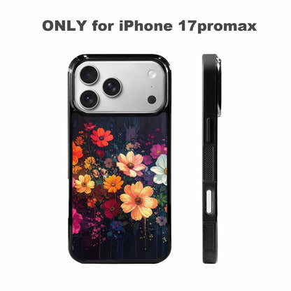 iPhone 17 Pro Max Case — Shadowy Glitch Floral Pattern Floral, Personalized Phone Case