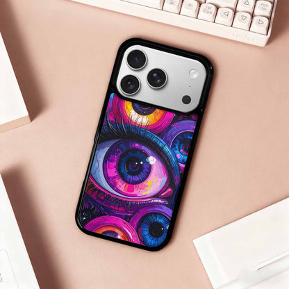 iPhone 17 Pro Case — Seamless Tileable Pattern Of Overlapping Cartoon, Custom Printed Phone Case