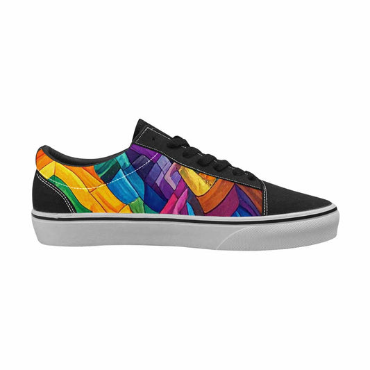 WOMEN'S Transgender Flag Color Canvas Lace-Up Dark Academia Sneakers