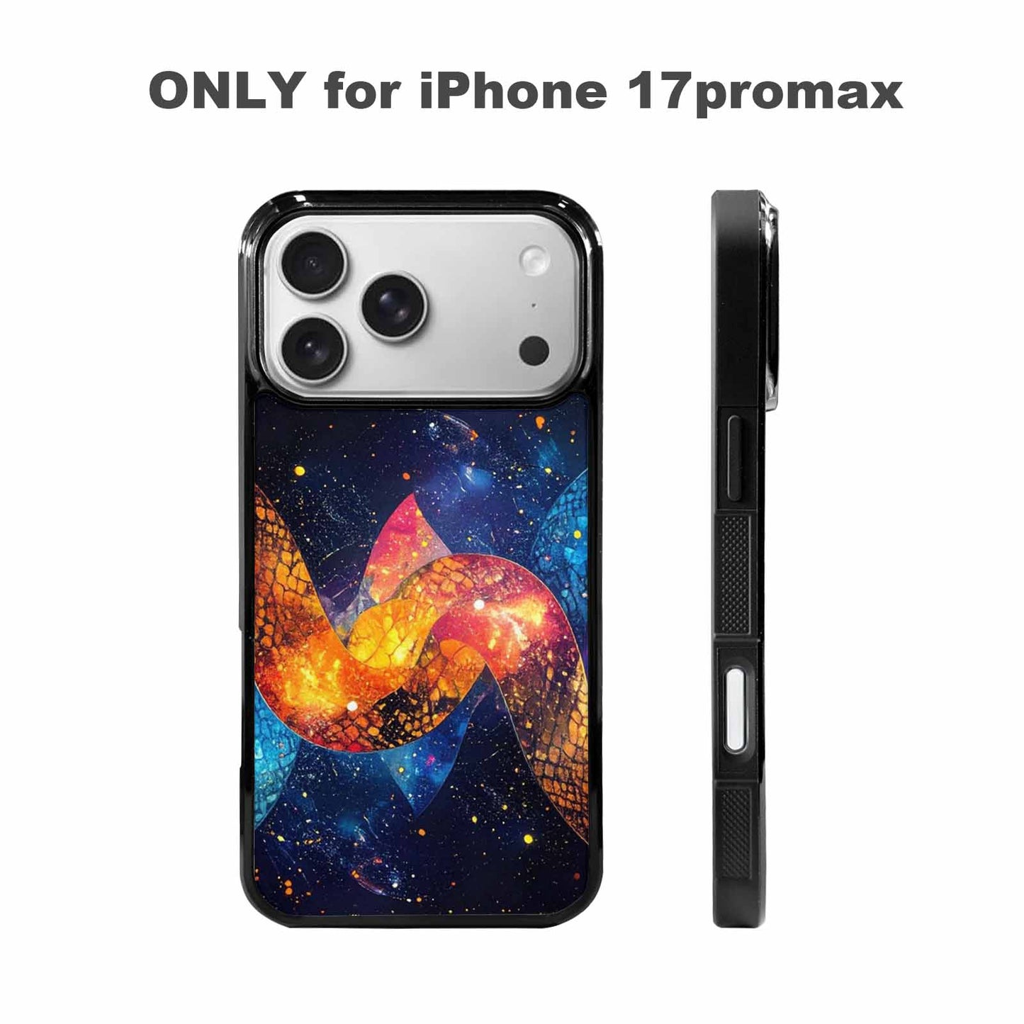iPhone 17 Pro Max Case — Snake Print Galaxy Seamless Animal Print, Custom Print Case Cover