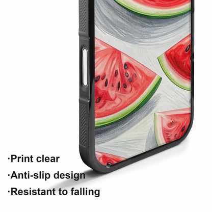iPhone 17 Case — Glossy Spring Watermelon Original Art, Custom Phone Case