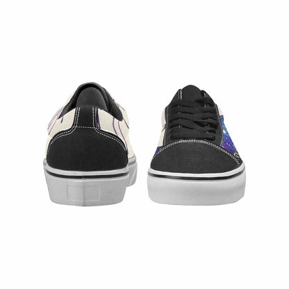 WOMEN'S Rainbow Drip Mushrooms Lace-Up Canvas Aesthetic Shoes