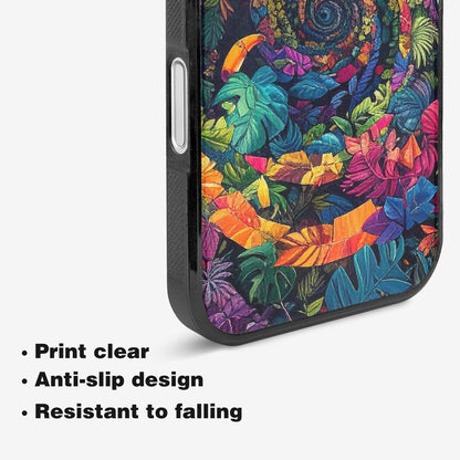 iPhone 16 Plus Case — Toucan Jungle Toucan Jungle Pattern Hundreds, Custom Designed Case Cover
