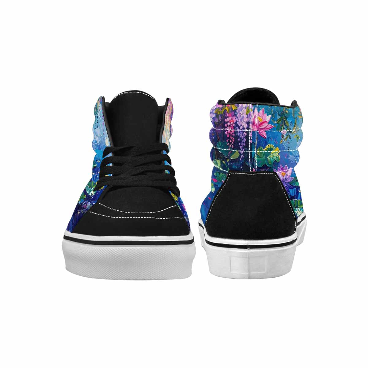 MEN'S Full Color Vibrant Monet High Top Canvas Neon Fantasy Shoes