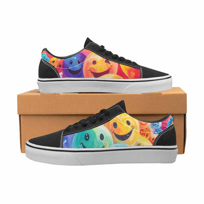 WOMEN'S Smiley Facessmiley Faces  Lace-Up Canvas Dreamcore Custom Shoes
