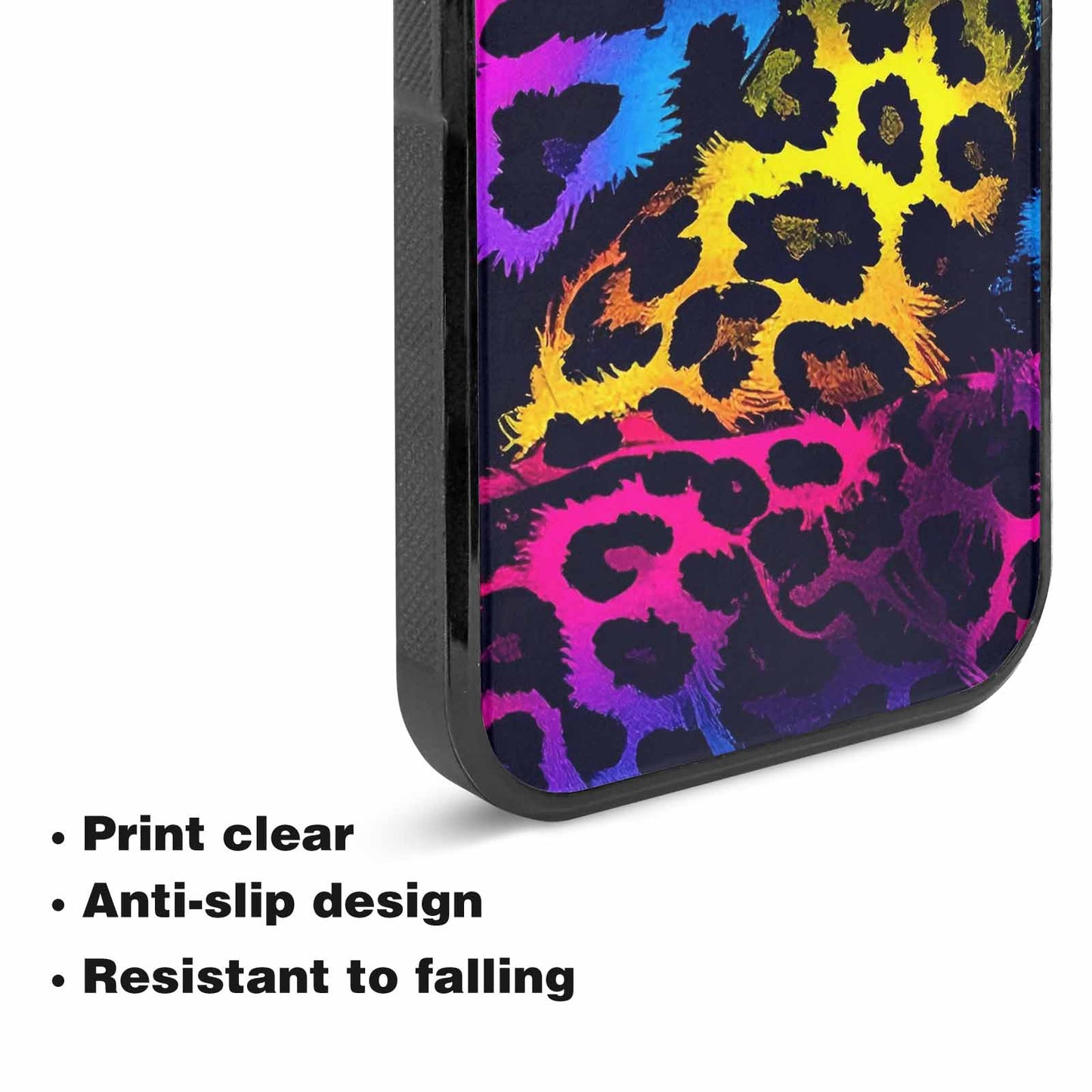 iPhone 15 Plus Case — Leopard Print Neon, Unique Phone Case Design