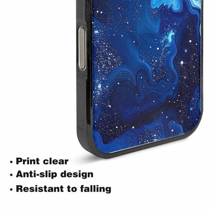 iPhone 15 Pro Max Case — Galaxy Art Blue Starfield Small Galaxy, Custom Made Phone Cover