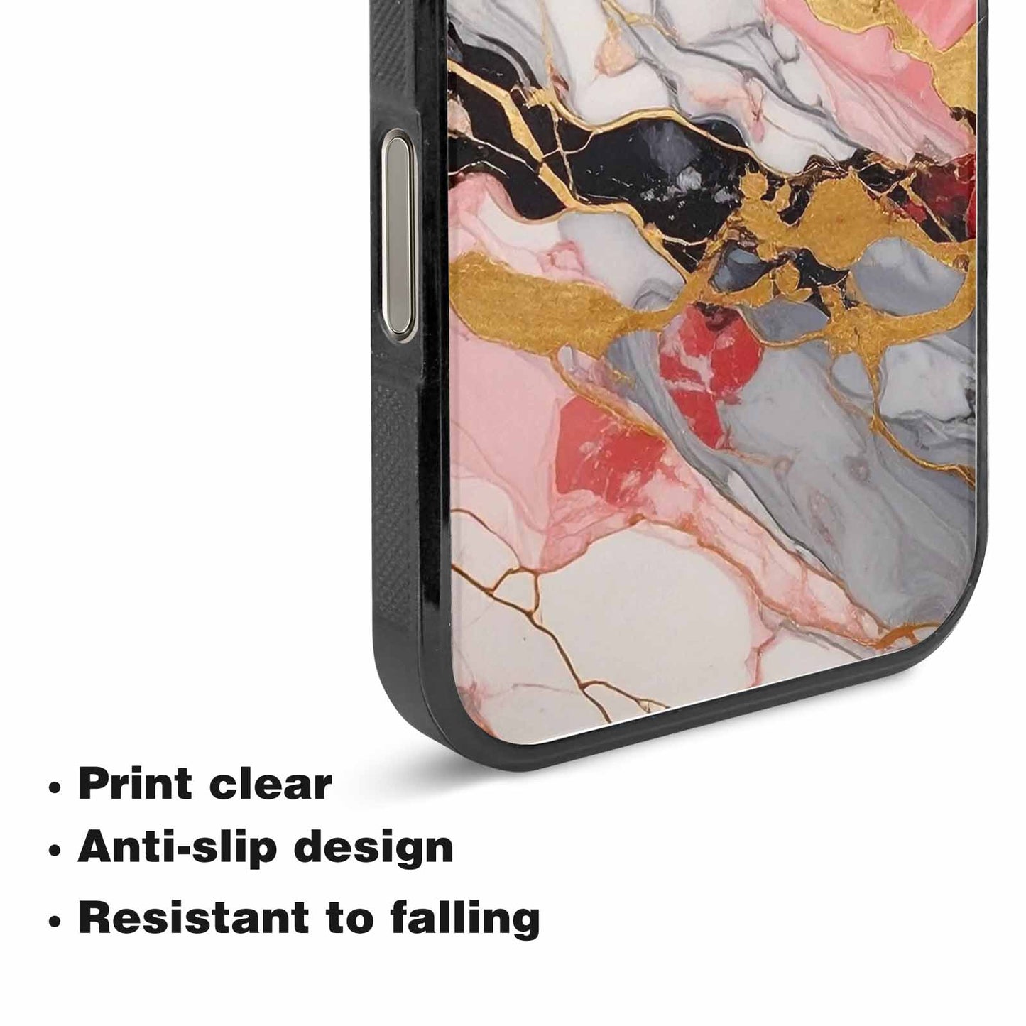 iPhone 15 Pro Max Case — Marble Vein Marble Veins Pattern Hundreds, Custom Art Phone Cover