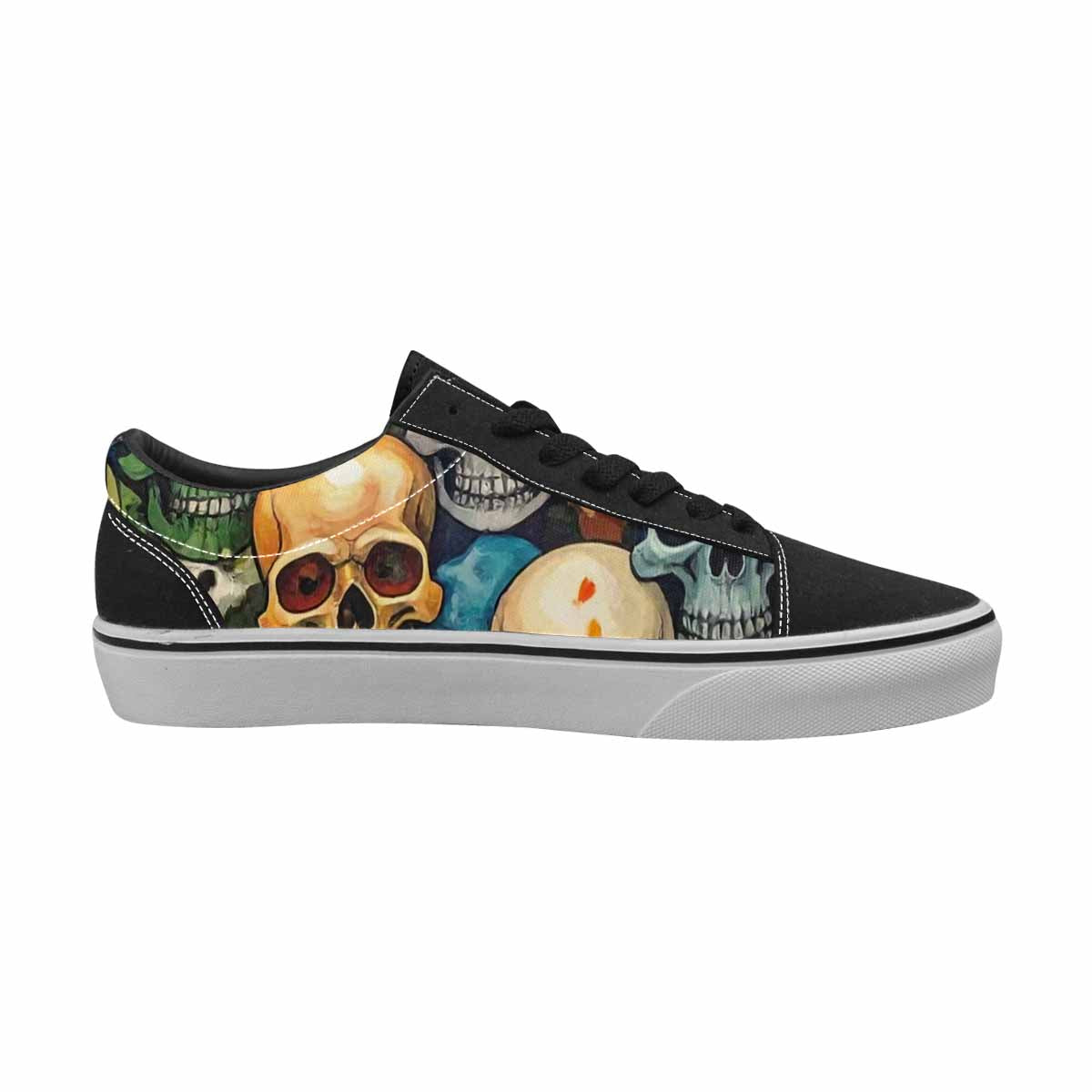 WOMEN'S Skulls Lace-Up Canvas Cottagecore Sneakers