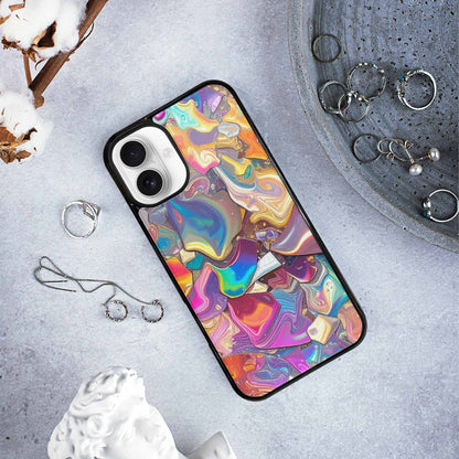 iPhone 16 Plus Case — Holographic Iridescent Shimmer Pattern Hundreds Of, Unique Phone Case Design
