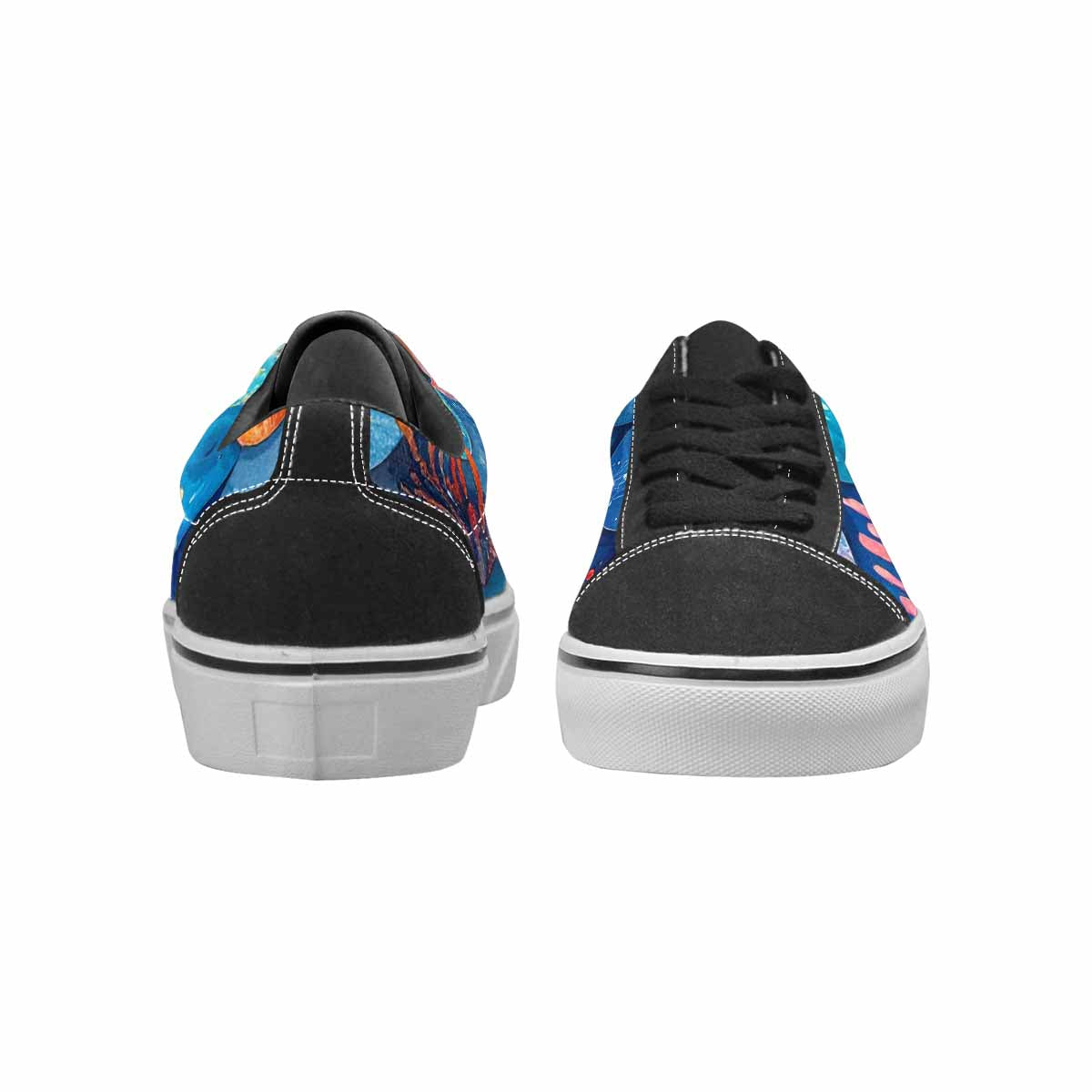 WOMEN'S Fish Scale Coral Canvas Lace-Up Dark Academia Custom Shoes