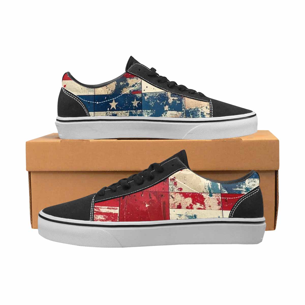 WOMEN'S American Flag Stars Canvas Lace-Up Dreamcore Shoes